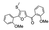 2-邻甲氧苯基-5-邻甲氧苯甲酰基-3-甲硫基呋喃/(2-methoxyphenyl)(5-(2-methoxyphenyl)-4-(methylthio)furan-2-yl)methanone/ 