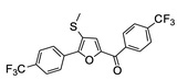 2-对三氟甲基苯基-5-对三氟甲基苯甲酰基-3-甲硫基呋喃/(4-(methylthio)-5-(4-(trifluoromethyl)phenyl)furan-2-yl)(4-(trifluorom