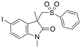 5-碘-1,3-二甲基-3-((苯磺酰基)甲基)吲哚啉-2-酮/5-Iodo-1,3-dimethyl-3-((phenylsulfonyl)methyl)indolin-2-one/ 1588429
